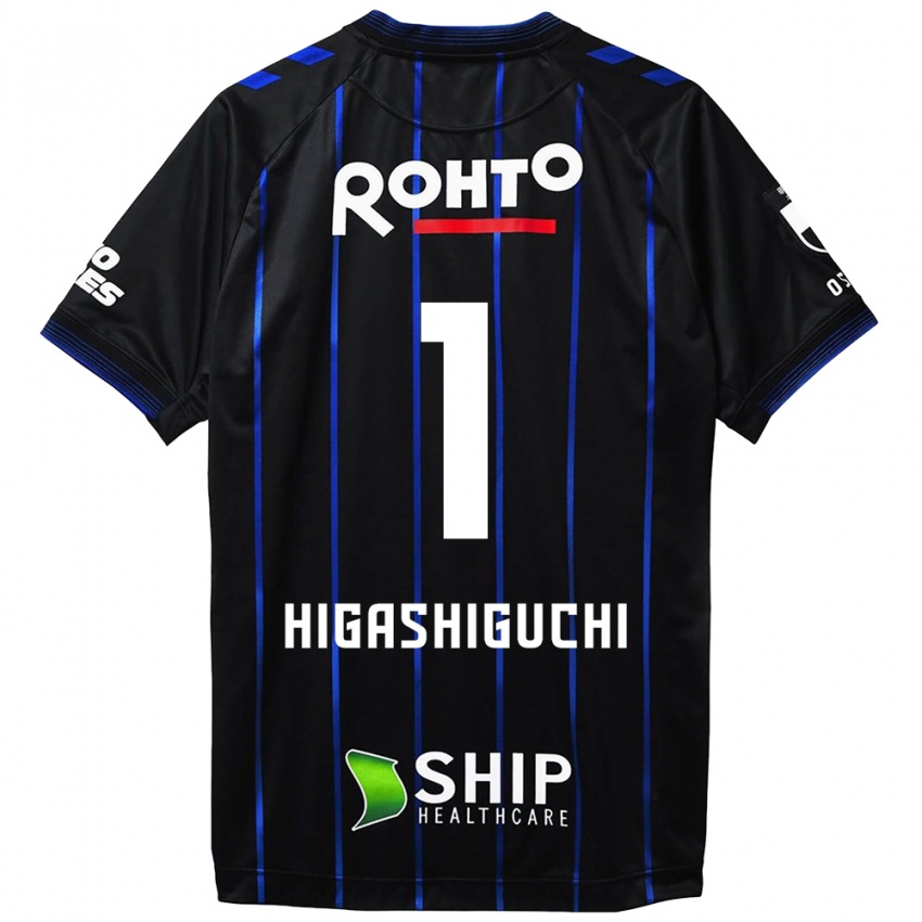 Bambino Maglia Masaaki Higashiguchi #1 Nero Blu Kit Gara Home 2024/25 Maglietta