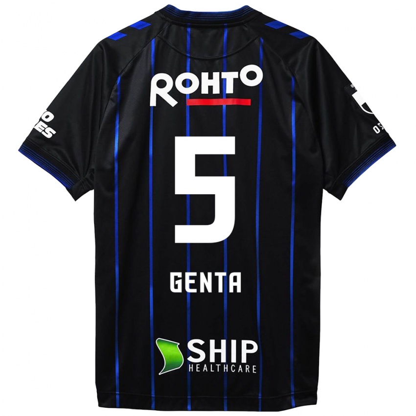 Bambino Maglia Genta Miura #5 Nero Blu Kit Gara Home 2024/25 Maglietta