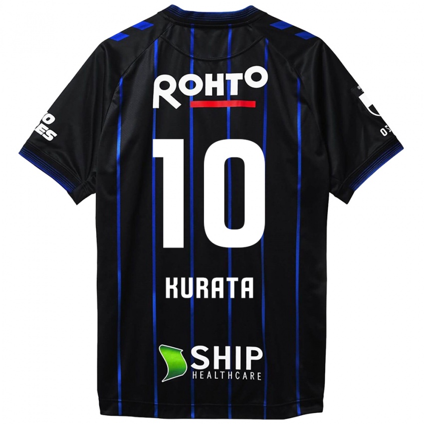 Bambino Maglia Shu Kurata #10 Nero Blu Kit Gara Home 2024/25 Maglietta