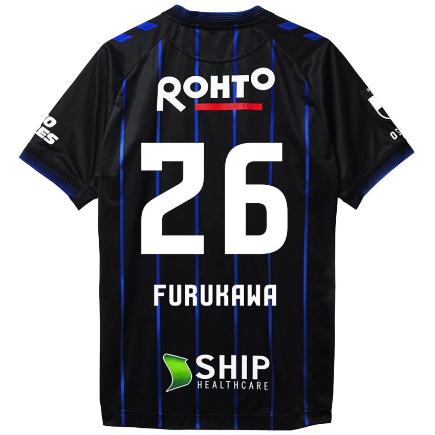 Bambino Maglia Kanta Furukawa #26 Nero Blu Kit Gara Home 2024/25 Maglietta