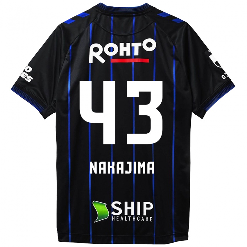 Bambino Maglia Yugo Nakajima #43 Nero Blu Kit Gara Home 2024/25 Maglietta