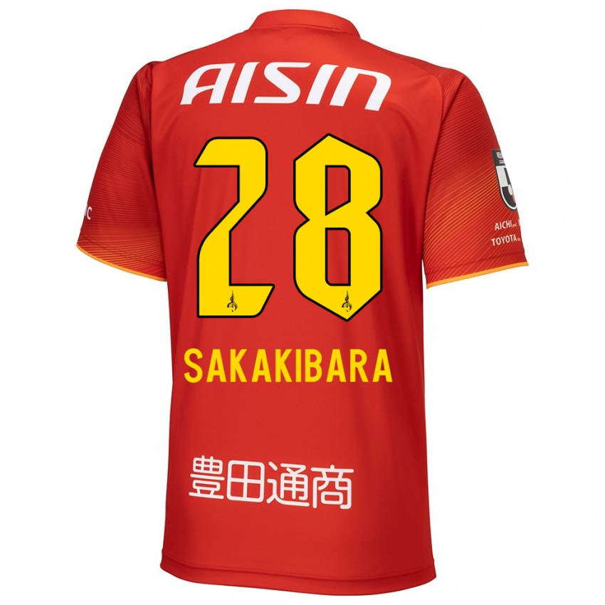 Bambino Maglia Kyota Sakakibara #28 Rosso Bianco Giallo Kit Gara Home 2024/25 Maglietta