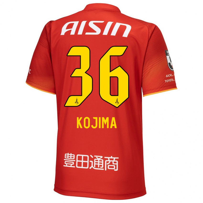 Bambino Maglia Aoto Kojima #36 Rosso Bianco Giallo Kit Gara Home 2024/25 Maglietta