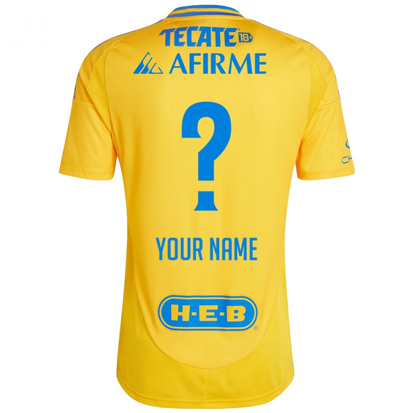 Bambino Maglia Il Tuo Nome #0 Oro Giallo Kit Gara Home 2024/25 Maglietta