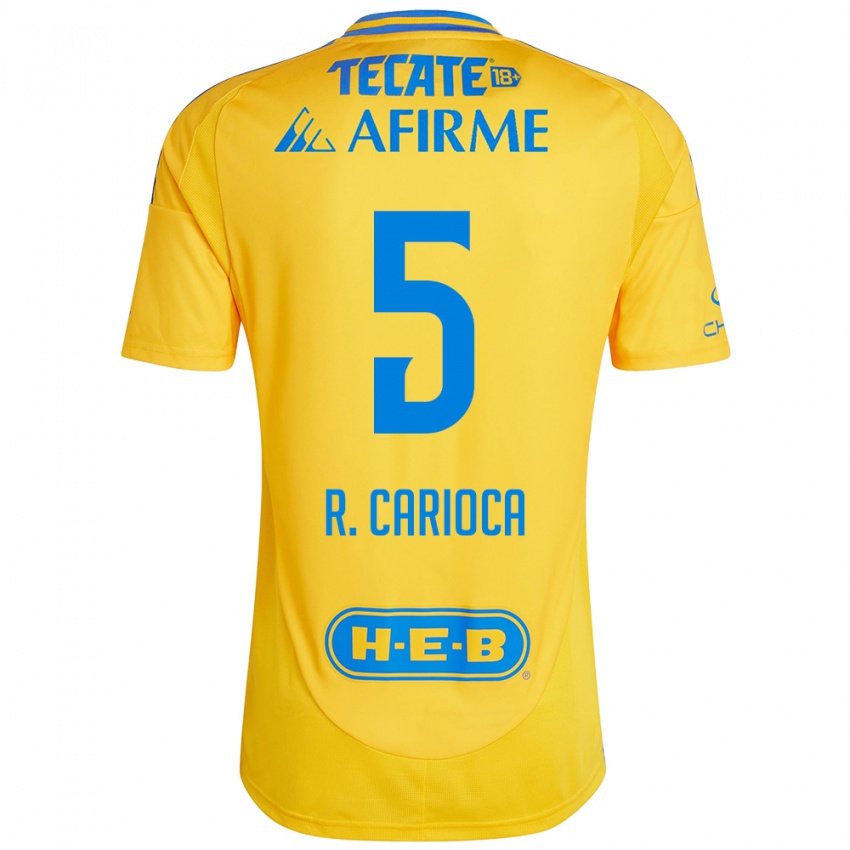 Bambino Maglia Rafael Carioca #5 Oro Giallo Kit Gara Home 2024/25 Maglietta