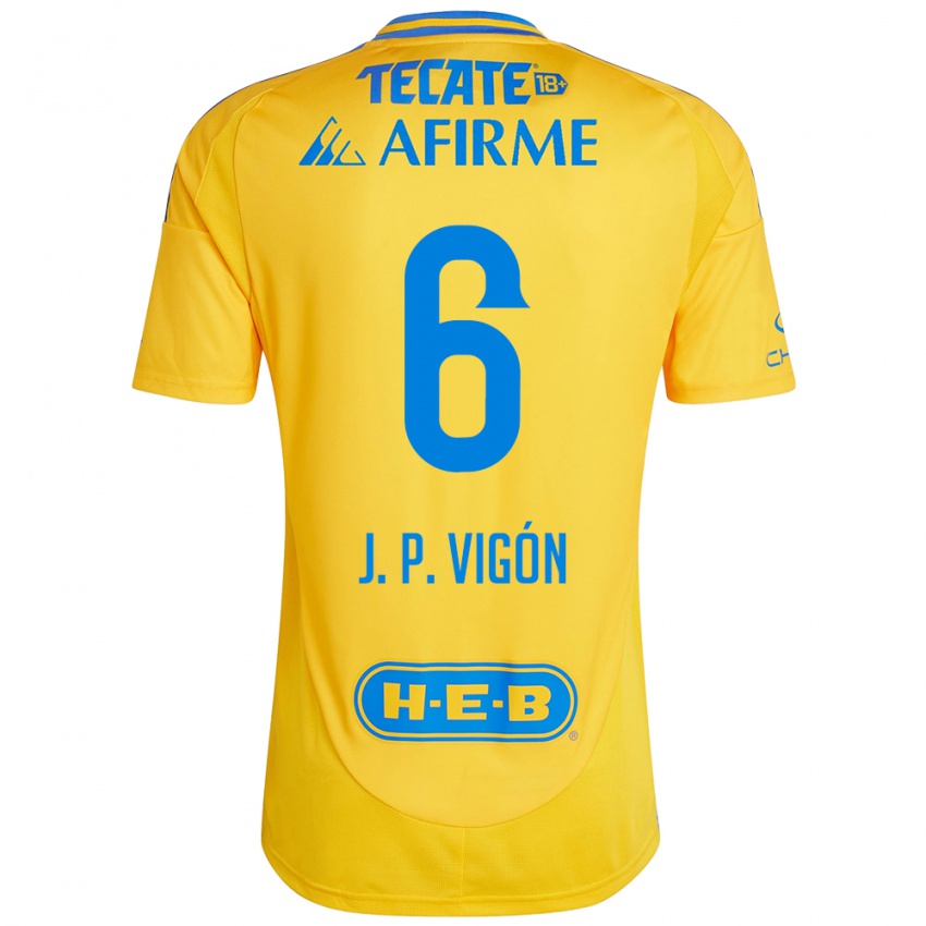 Bambino Maglia Juan Pablo Vigón #6 Oro Giallo Kit Gara Home 2024/25 Maglietta