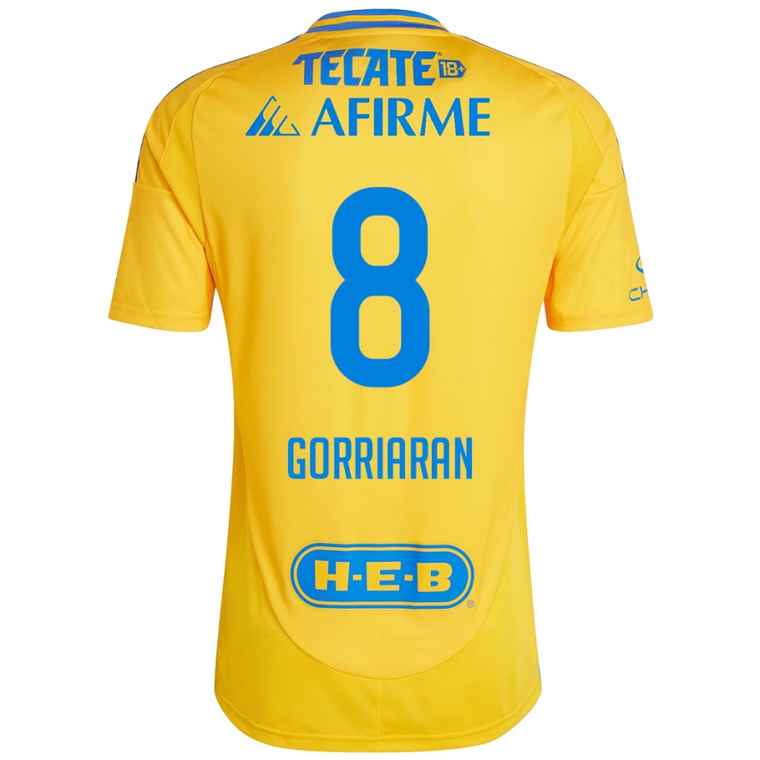 Bambino Maglia Fernando Gorriarán #8 Oro Giallo Kit Gara Home 2024/25 Maglietta