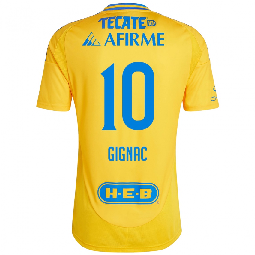 Bambino Maglia Andre-Pierre Gignac #10 Oro Giallo Kit Gara Home 2024/25 Maglietta