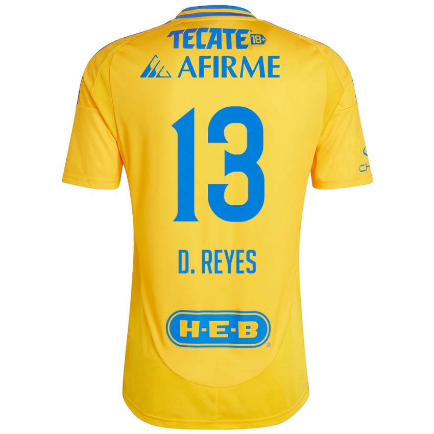 Bambino Maglia Diego Reyes #13 Oro Giallo Kit Gara Home 2024/25 Maglietta