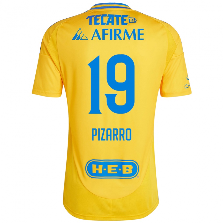 Bambino Maglia Guido Pizarro #19 Oro Giallo Kit Gara Home 2024/25 Maglietta