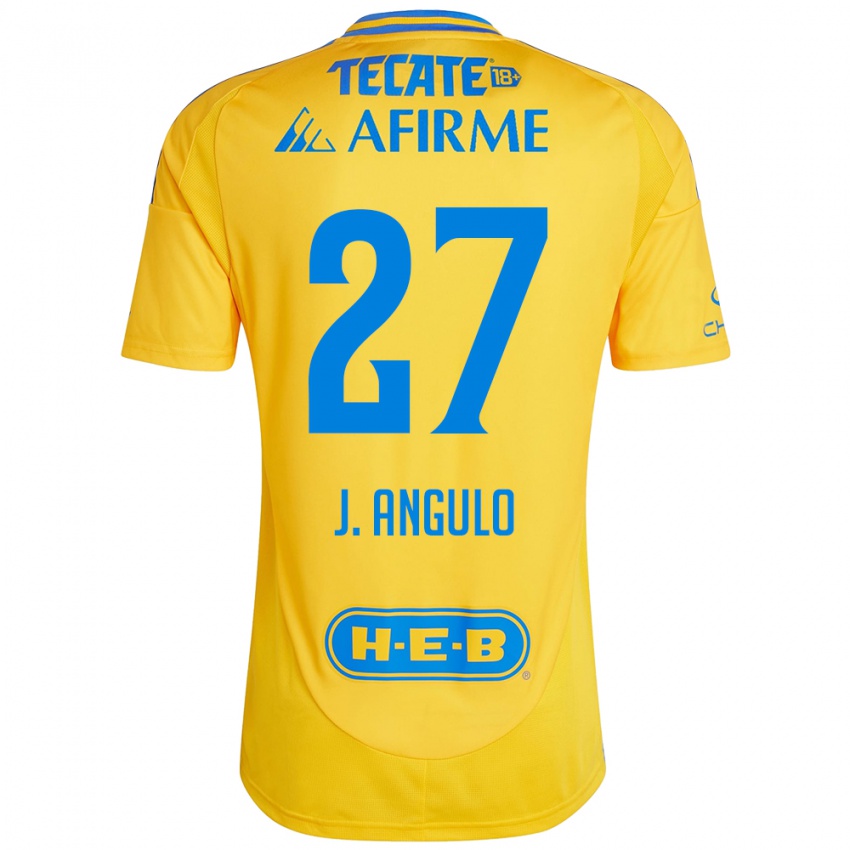 Bambino Maglia Jesús Angulo #27 Oro Giallo Kit Gara Home 2024/25 Maglietta