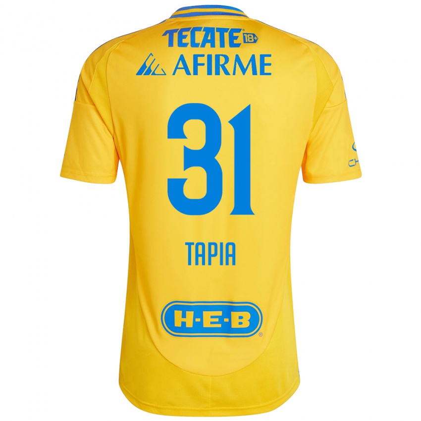 Bambino Maglia Fernando Tapia #31 Oro Giallo Kit Gara Home 2024/25 Maglietta