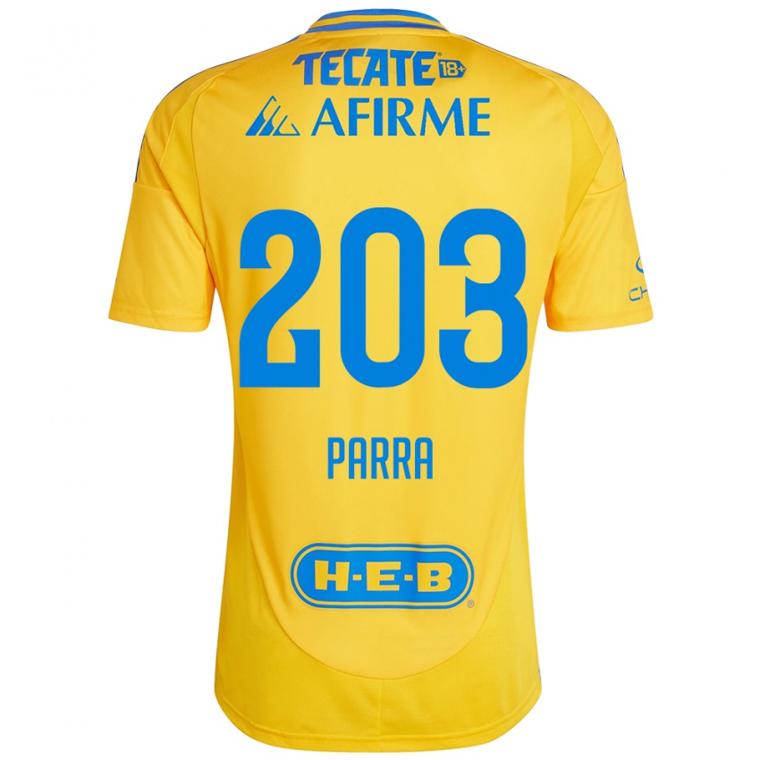 Bambino Maglia Bernardo Parra #203 Oro Giallo Kit Gara Home 2024/25 Maglietta