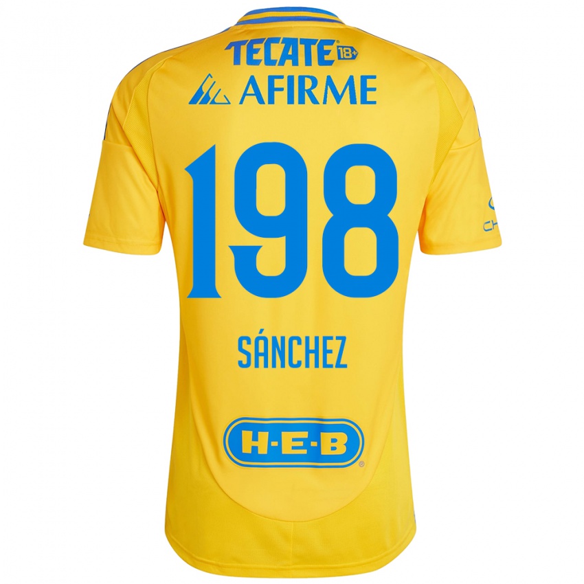 Bambino Maglia Diego Sánchez #198 Oro Giallo Kit Gara Home 2024/25 Maglietta