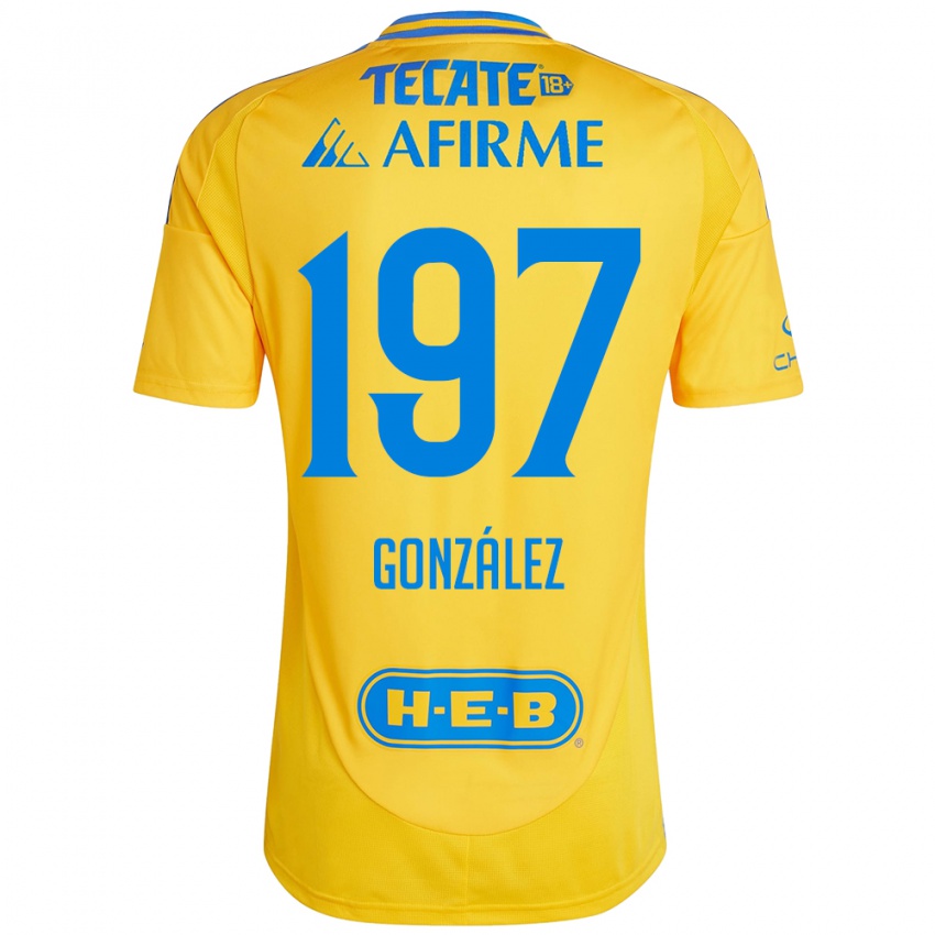 Bambino Maglia Germán González #197 Oro Giallo Kit Gara Home 2024/25 Maglietta