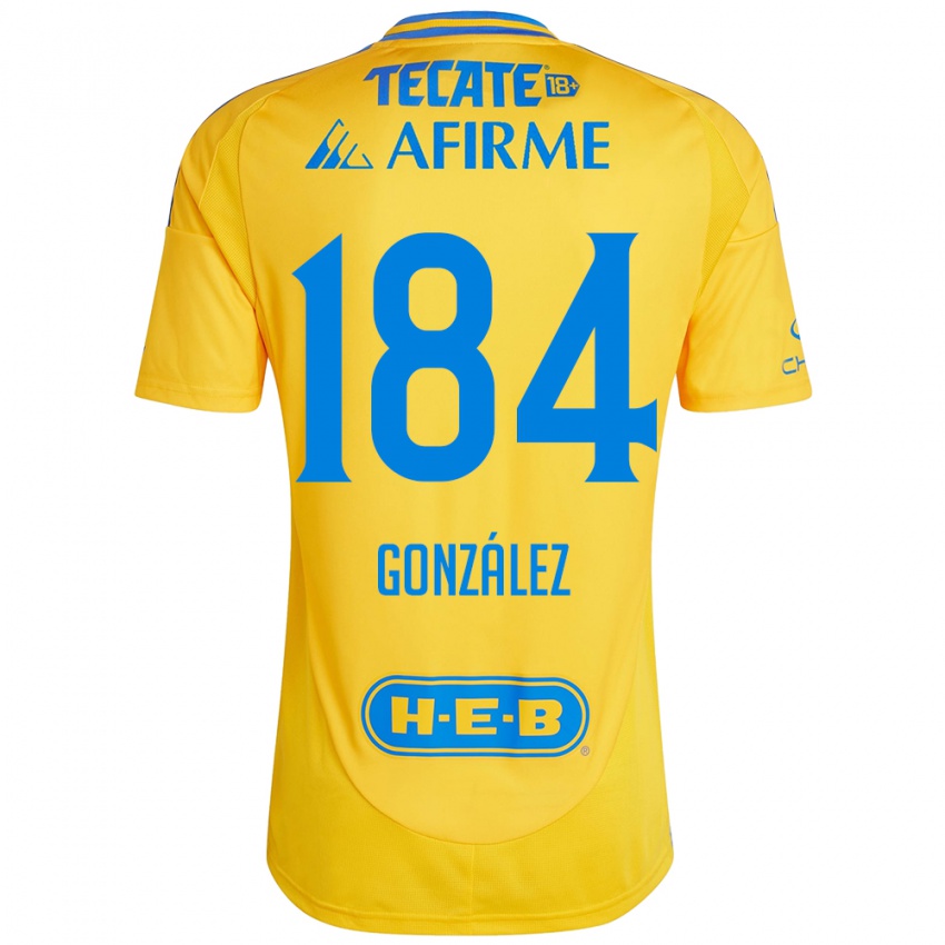 Bambino Maglia Erick González #184 Oro Giallo Kit Gara Home 2024/25 Maglietta