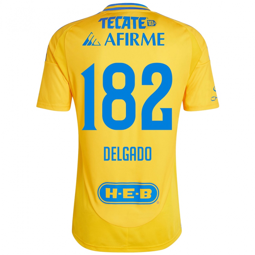 Bambino Maglia Arturo Delgado #182 Oro Giallo Kit Gara Home 2024/25 Maglietta