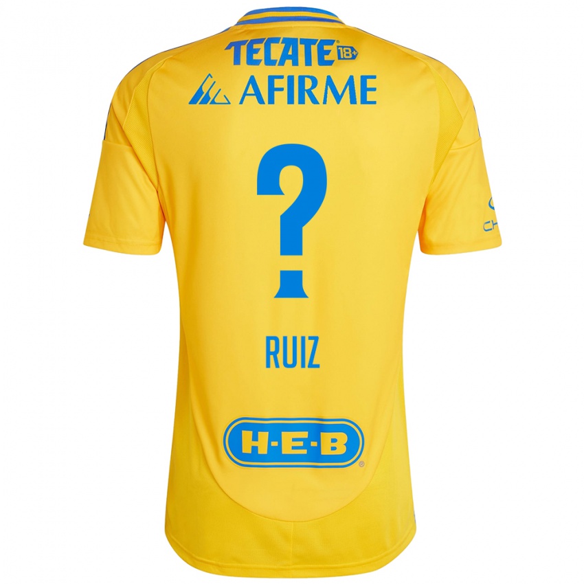 Bambino Maglia Luis Ruiz #0 Oro Giallo Kit Gara Home 2024/25 Maglietta