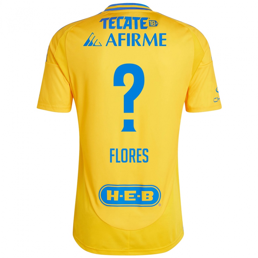 Bambino Maglia Hernán Flores #0 Oro Giallo Kit Gara Home 2024/25 Maglietta