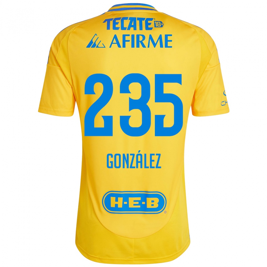 Bambino Maglia Mauricio González #235 Oro Giallo Kit Gara Home 2024/25 Maglietta