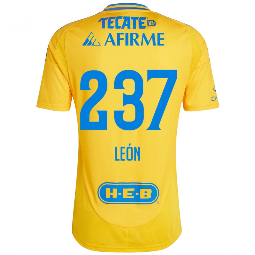 Bambino Maglia Gabriel León #237 Oro Giallo Kit Gara Home 2024/25 Maglietta