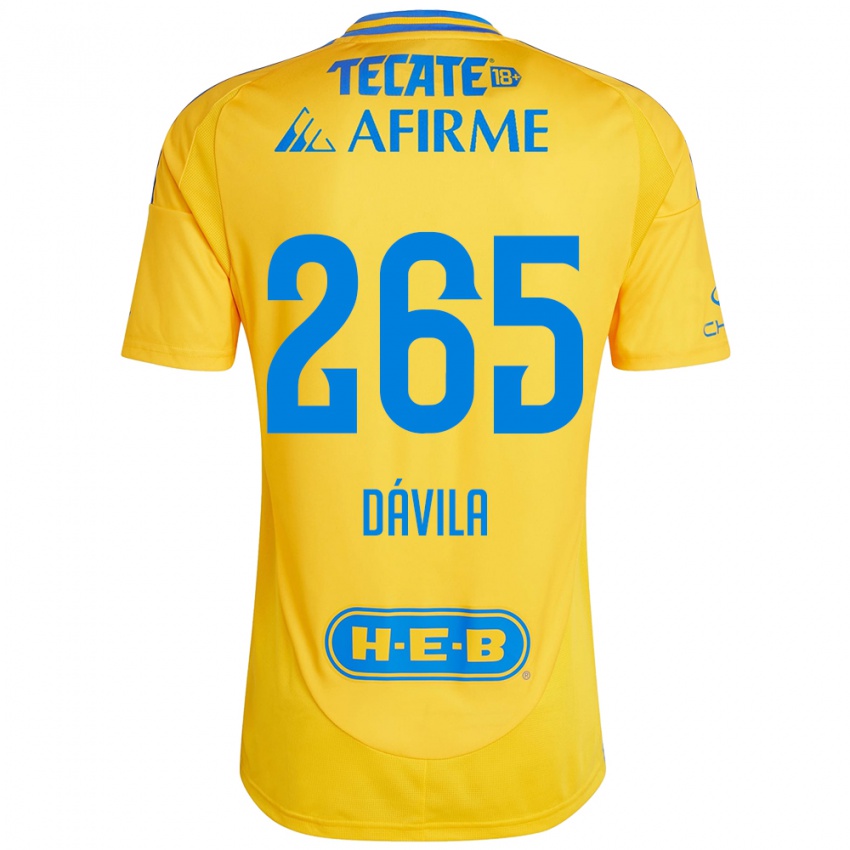 Bambino Maglia Emiliano Dávila #265 Oro Giallo Kit Gara Home 2024/25 Maglietta