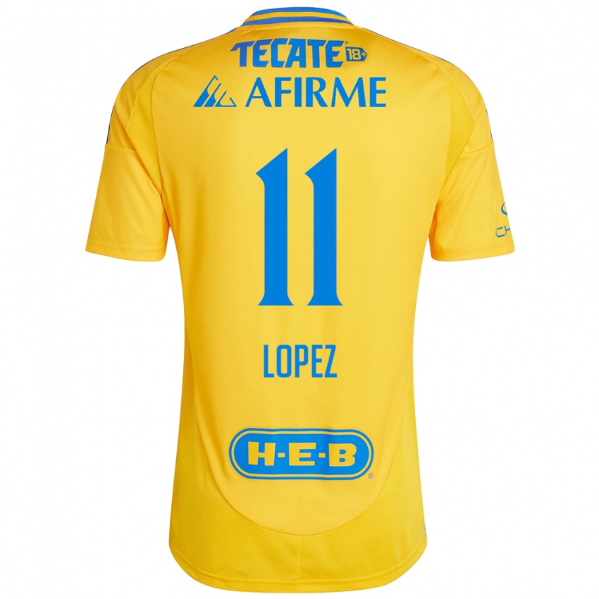 Bambino Maglia Nicolas Lopez #11 Oro Giallo Kit Gara Home 2024/25 Maglietta