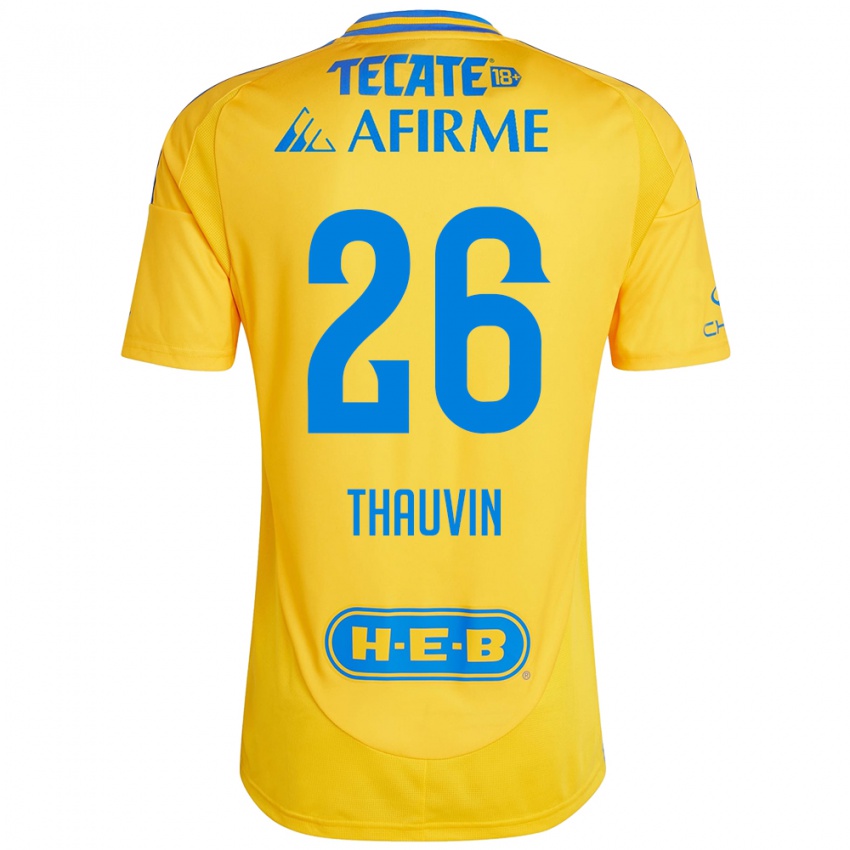 Bambino Maglia Florian Thauvin #26 Oro Giallo Kit Gara Home 2024/25 Maglietta