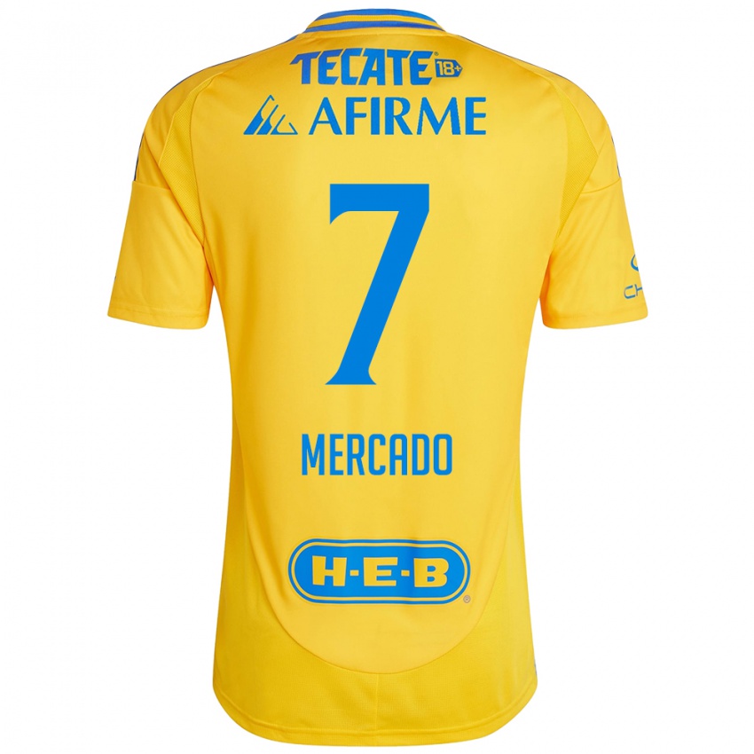 Bambino Maglia Liliana Mercado #7 Oro Giallo Kit Gara Home 2024/25 Maglietta