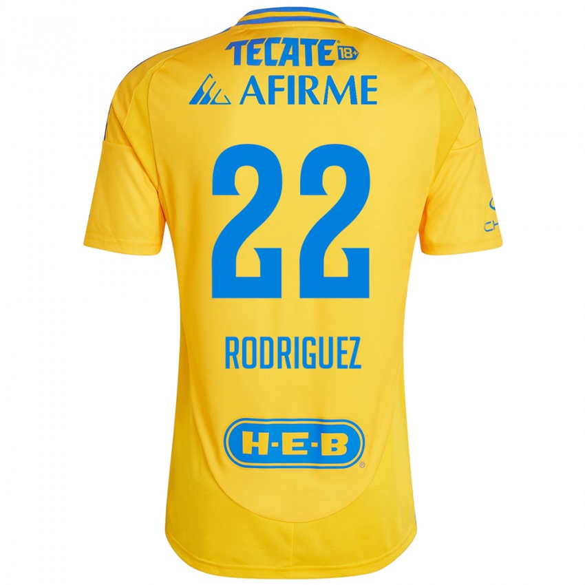 Bambino Maglia Anika Rodriguez #22 Oro Giallo Kit Gara Home 2024/25 Maglietta