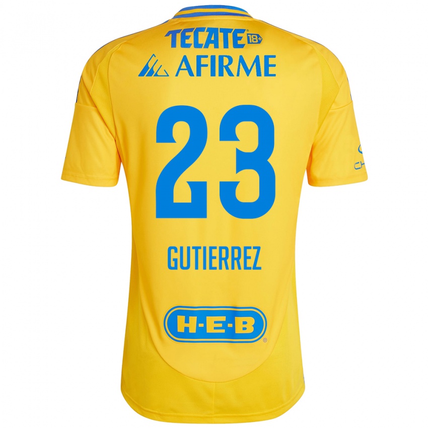 Bambino Maglia Jana Gutierrez #23 Oro Giallo Kit Gara Home 2024/25 Maglietta