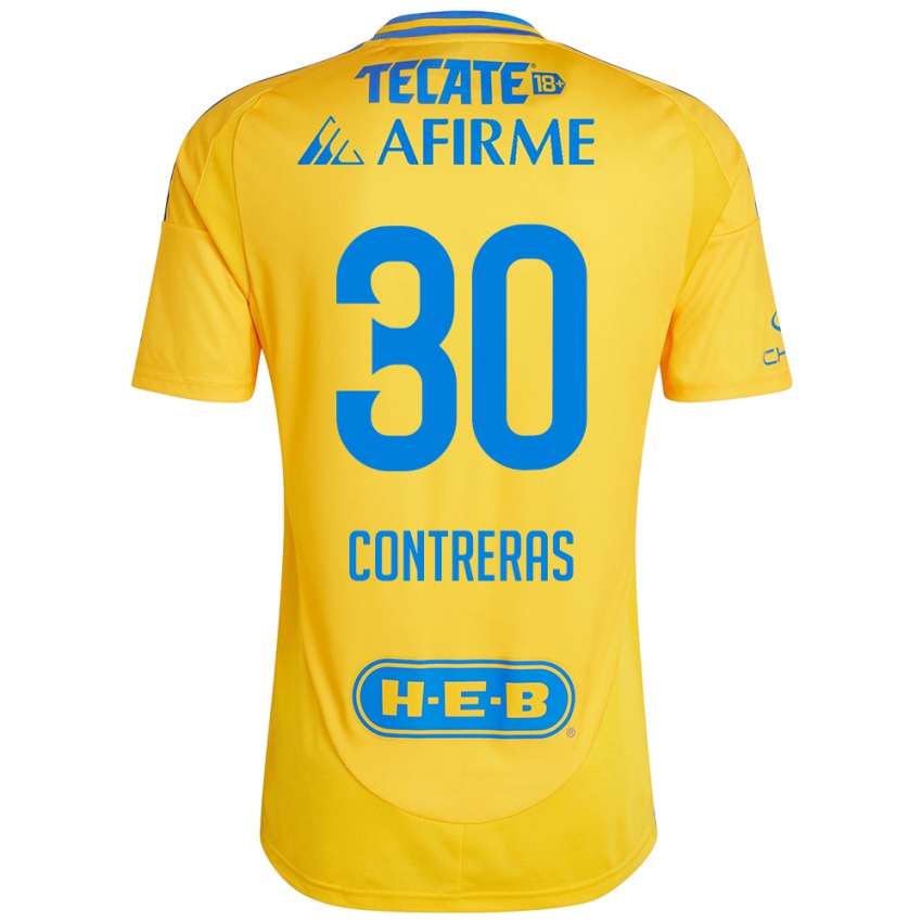 Bambino Maglia Lizeth Contreras #30 Oro Giallo Kit Gara Home 2024/25 Maglietta