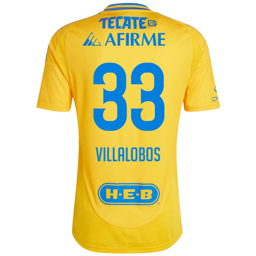 Bambino Maglia Vania Villalobos #33 Oro Giallo Kit Gara Home 2024/25 Maglietta