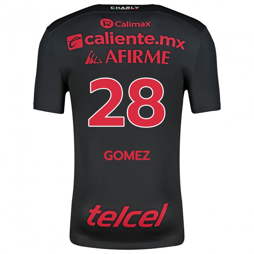 Bambino Maglia Alejandro Gómez #28 Nero Rosso Kit Gara Home 2024/25 Maglietta