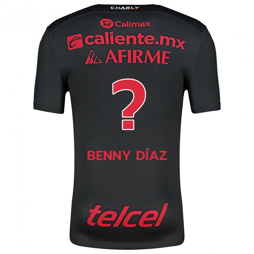 Bambino Maglia Benny Díaz #0 Nero Rosso Kit Gara Home 2024/25 Maglietta