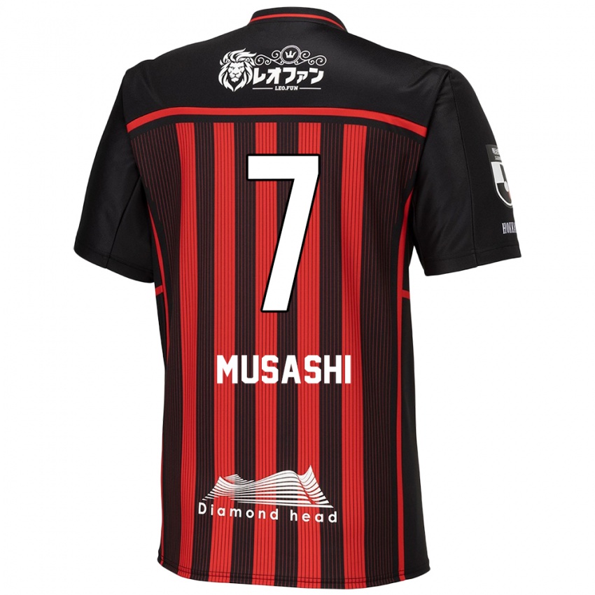 Bambino Maglia Musashi Suzuki #7 Rosso Nero Kit Gara Home 2024/25 Maglietta