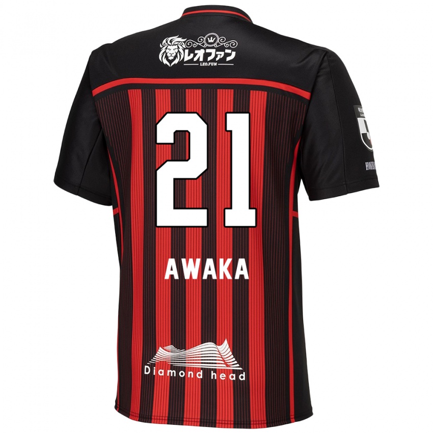 Bambino Maglia Shunta Awaka #21 Rosso Nero Kit Gara Home 2024/25 Maglietta