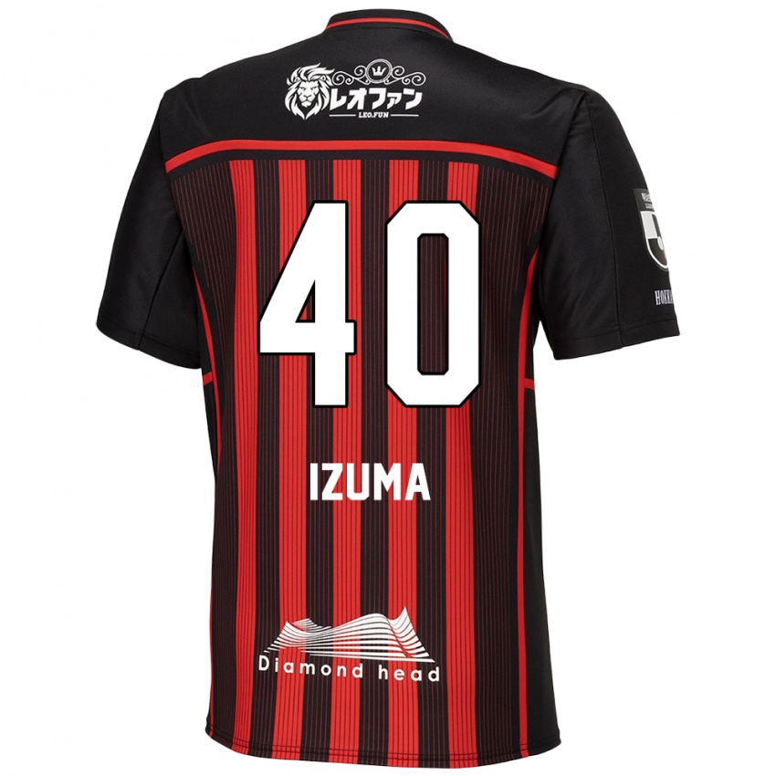 Bambino Maglia Shido Izuma #40 Rosso Nero Kit Gara Home 2024/25 Maglietta