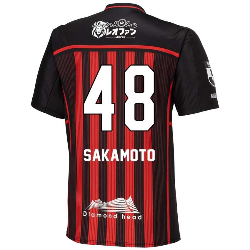 Bambino Maglia Kanta Sakamoto #48 Rosso Nero Kit Gara Home 2024/25 Maglietta