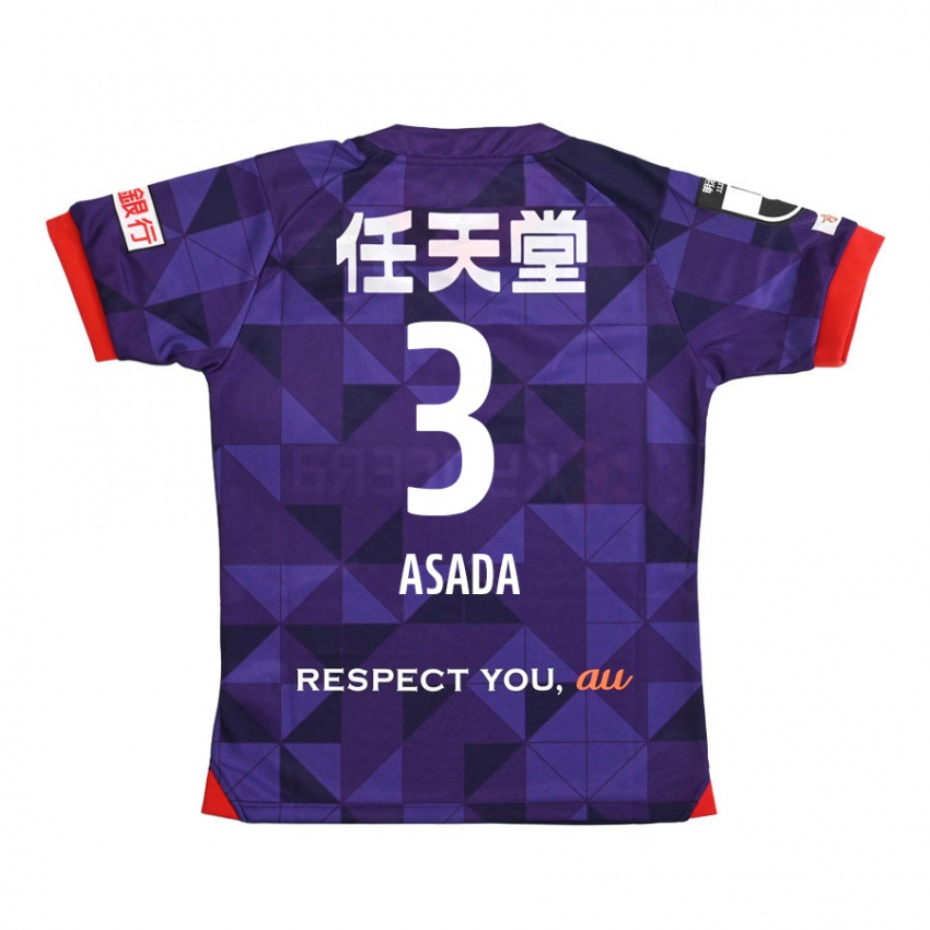 Bambino Maglia Shogo Asada #3 Viola Bianco Kit Gara Home 2024/25 Maglietta