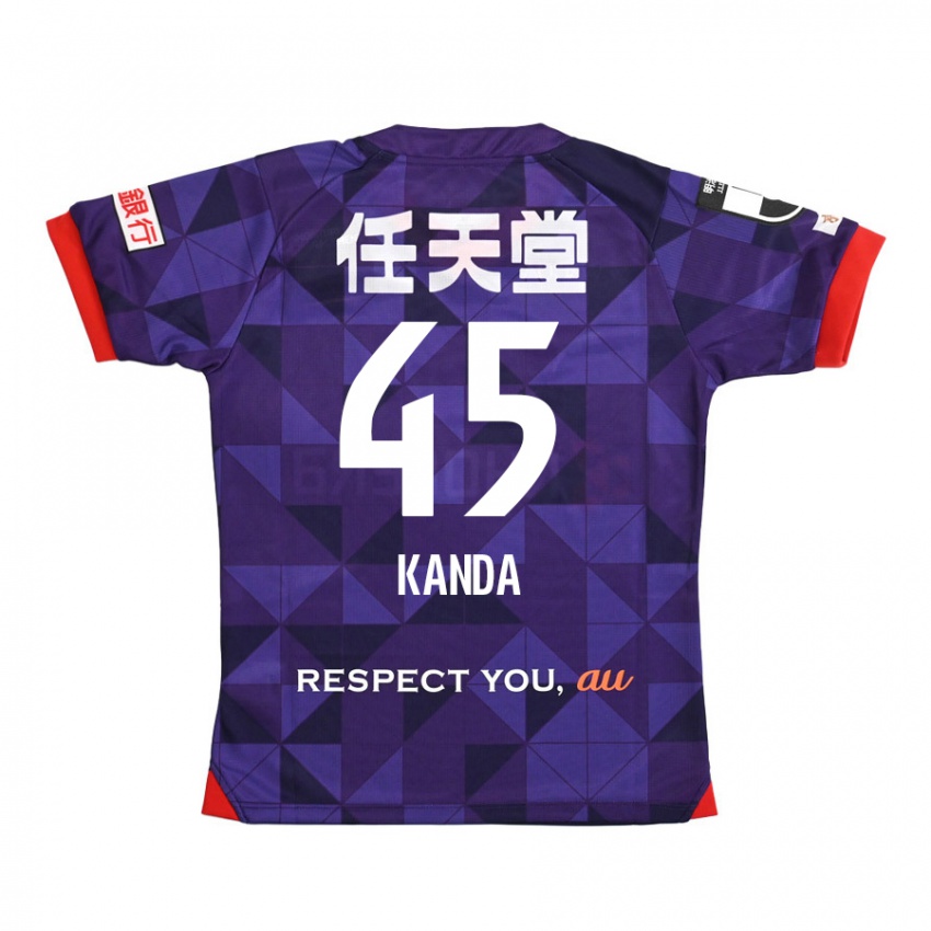 Bambino Maglia Kotaro Kanda #45 Viola Bianco Kit Gara Home 2024/25 Maglietta