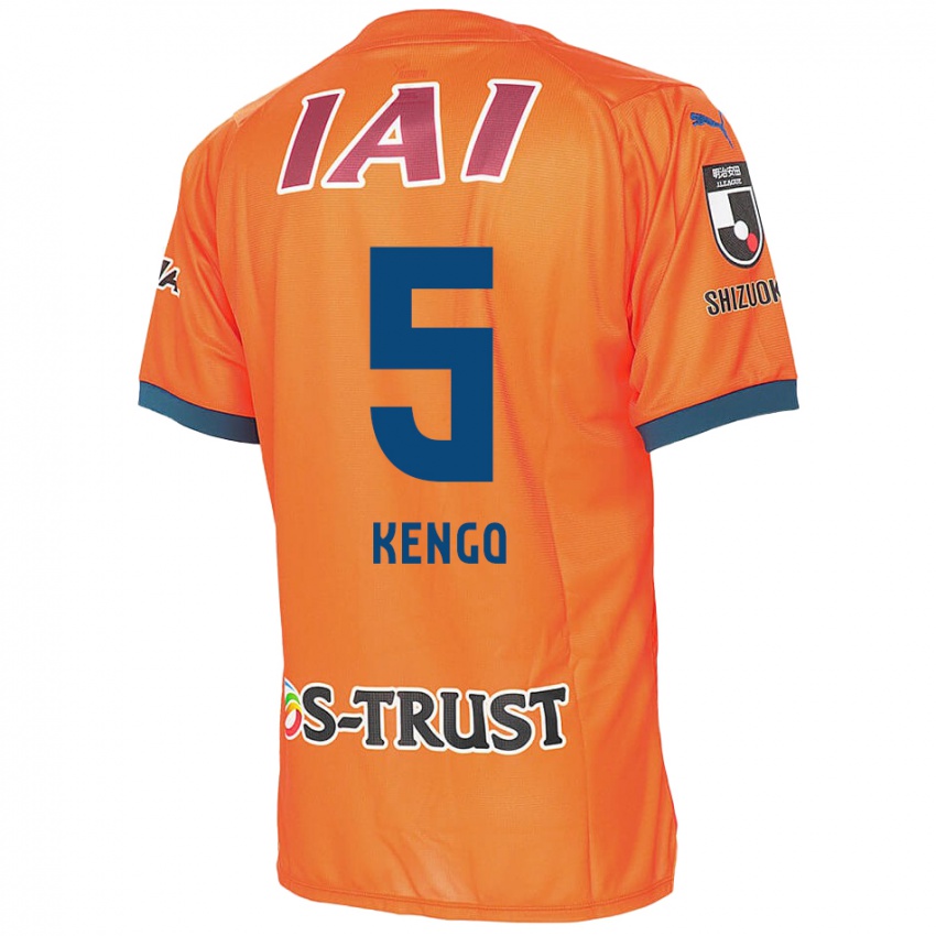 Bambino Maglia Kengo Kitazume #5 Arancione Blu Kit Gara Home 2024/25 Maglietta