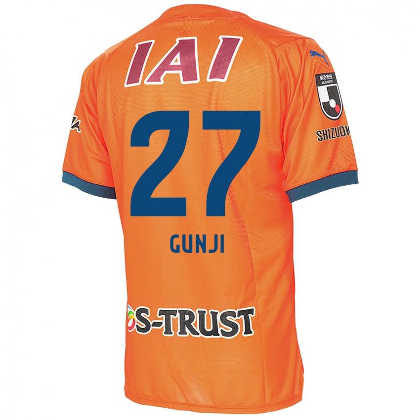 Bambino Maglia Riku Gunji #27 Arancione Blu Kit Gara Home 2024/25 Maglietta