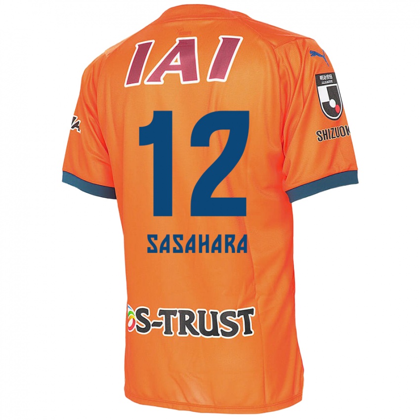 Bambino Maglia Kenshin Sasahara #12 Arancione Blu Kit Gara Home 2024/25 Maglietta