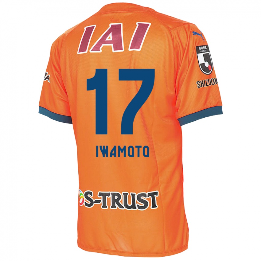 Bambino Maglia Shogo Iwamoto #17 Arancione Blu Kit Gara Home 2024/25 Maglietta