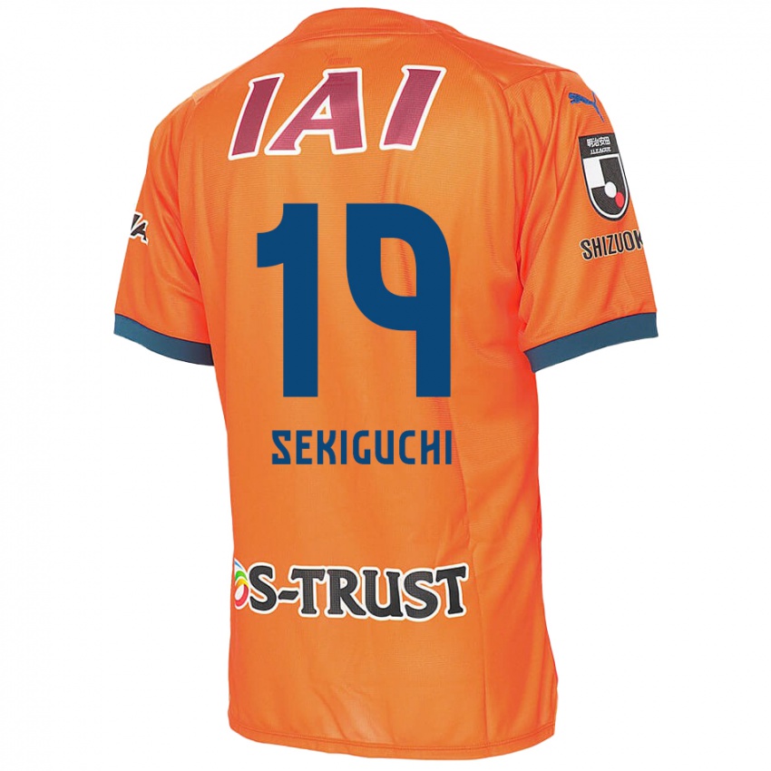 Bambino Maglia Kota Sekiguchi #19 Arancione Blu Kit Gara Home 2024/25 Maglietta