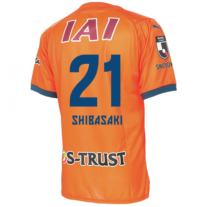 Bambino Maglia Kaito Shibasaki #21 Arancione Blu Kit Gara Home 2024/25 Maglietta