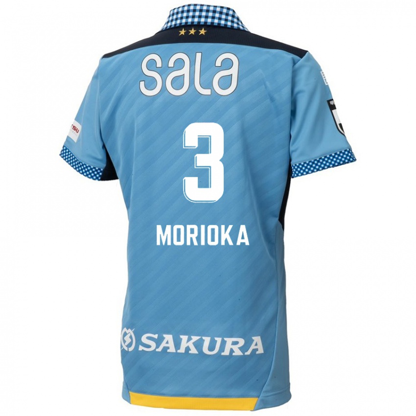 Bambino Maglia Riku Morioka #3 Blu Nero Kit Gara Home 2024/25 Maglietta