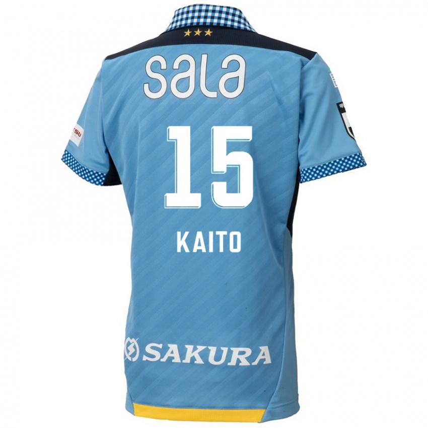 Bambino Maglia Kaito Suzuki #15 Blu Nero Kit Gara Home 2024/25 Maglietta