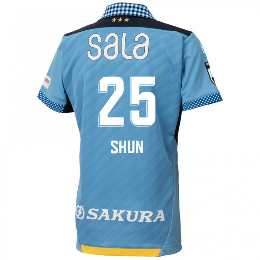 Bambino Maglia Shun Nakamura #25 Blu Nero Kit Gara Home 2024/25 Maglietta